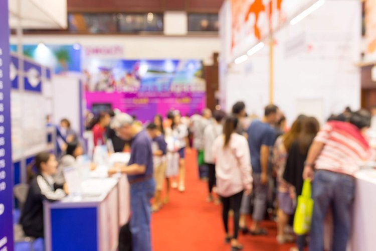 Customers at Exhibition Display Stands 2
