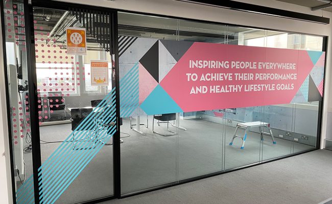 Office Manifestation Decals on Window Graphics