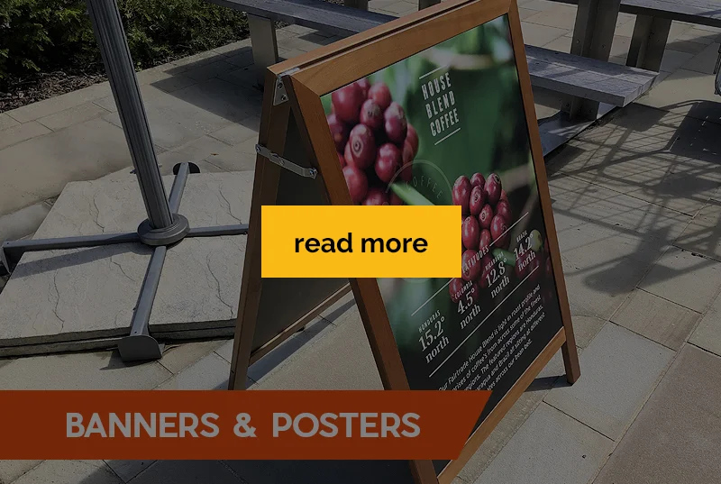 Read More about Banners & Posters with A-frame display stand